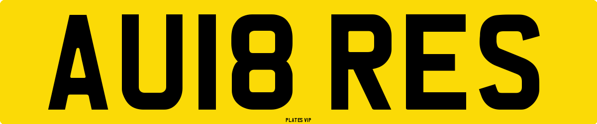 AU18 RES Number Plate