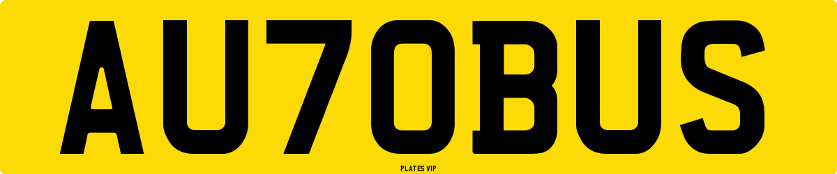 AU70BUS Number Plate