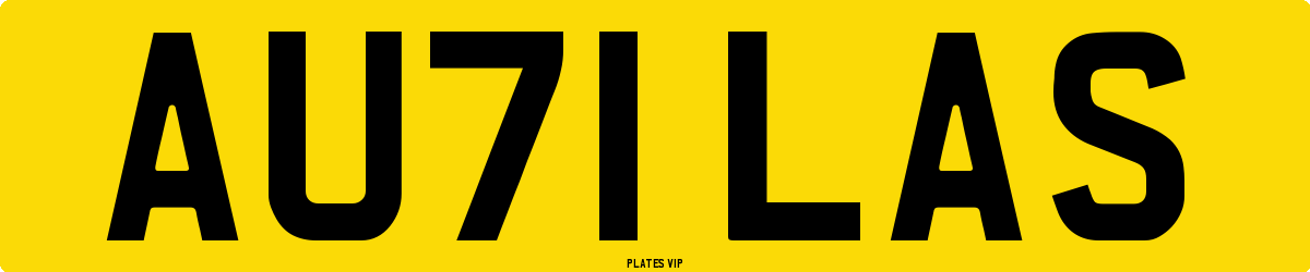 AU71 LAS Number Plate