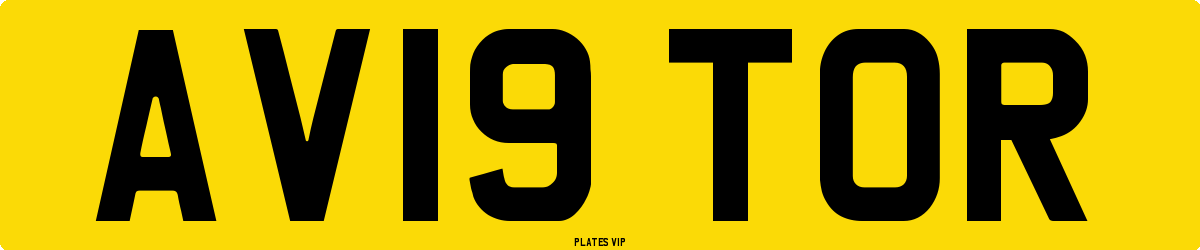 AV19 TOR Number Plate