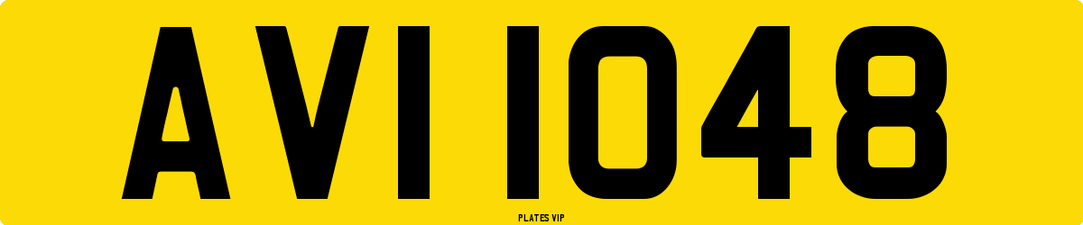 AVI 1048 Number Plate