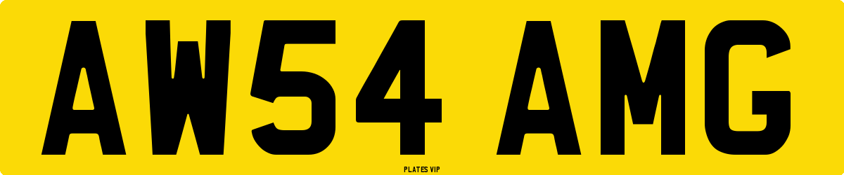 AW54 AMG Number Plate