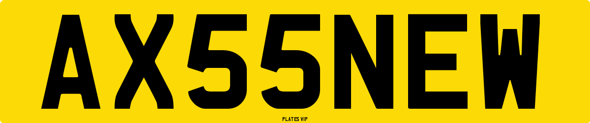 AX 55 NEW Number Plate