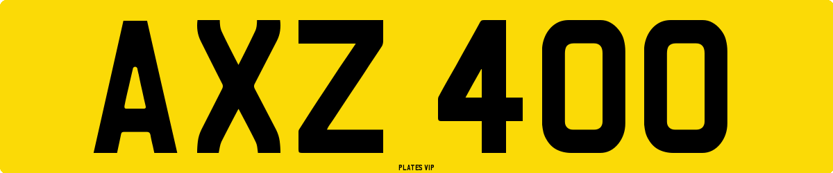 AXZ 400 Number Plate