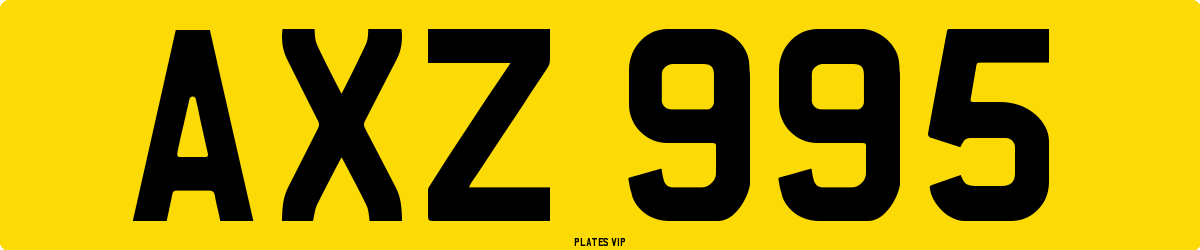 AXZ 995 Number Plate