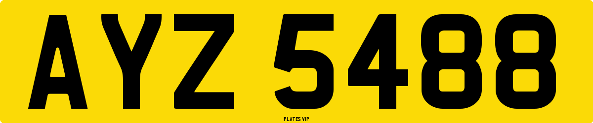 AYZ 5488 Number Plate