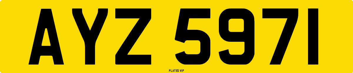 AYZ 5971 Number Plate