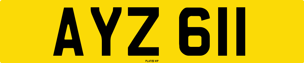 AYZ 611 Number Plate