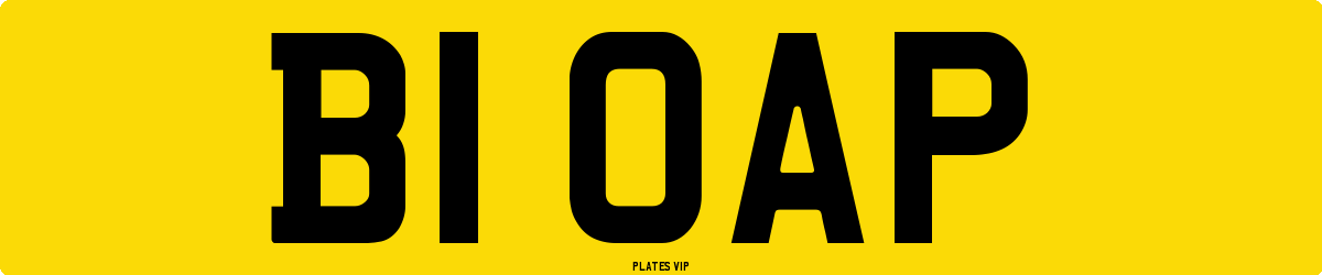 B1 OAP Number Plate