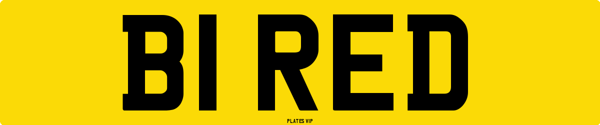 B1 RED Number Plate