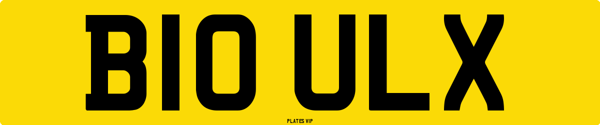 B10 ULX Number Plate