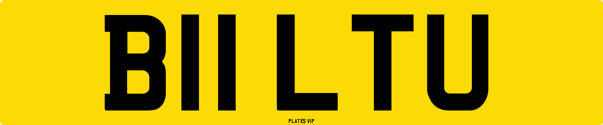 B11 LTU Number Plate