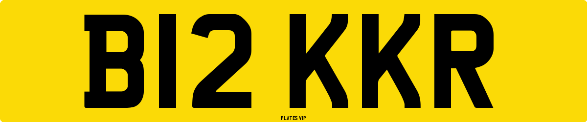 B12 KKR Number Plate