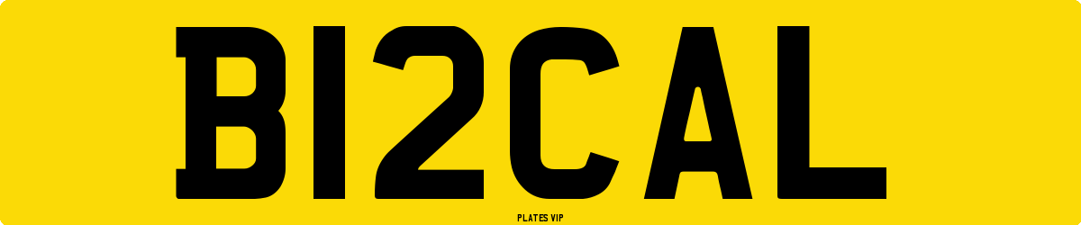 B12CAL Number Plate