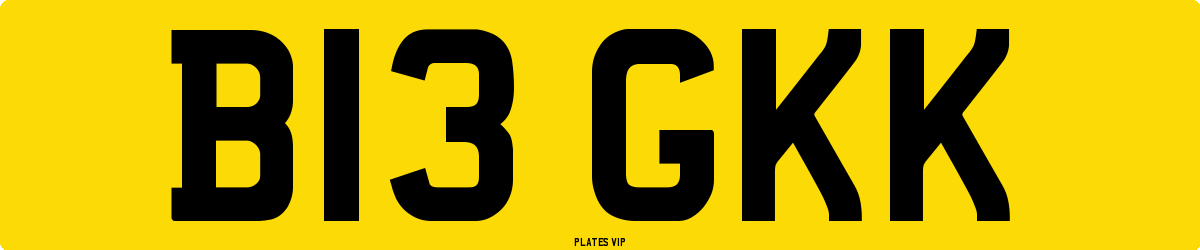 B13 GKK Number Plate