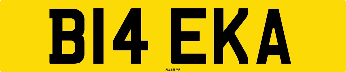 B14 EKA Number Plate