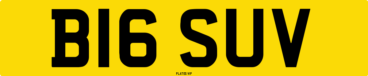 B16 SUV Number Plate
