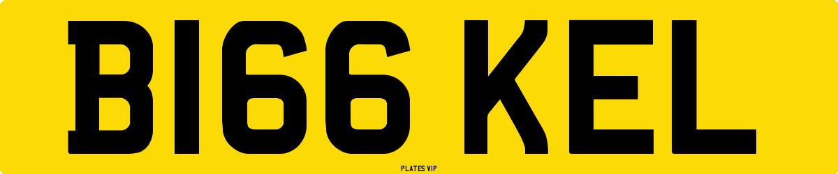 B166 KEL Number Plate