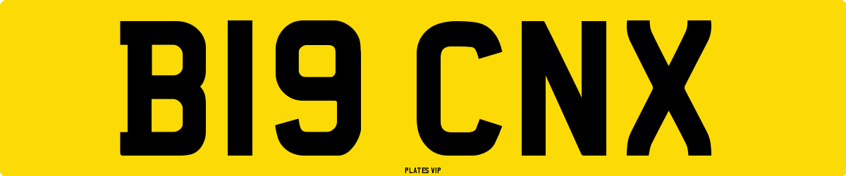 B19 CNX Number Plate