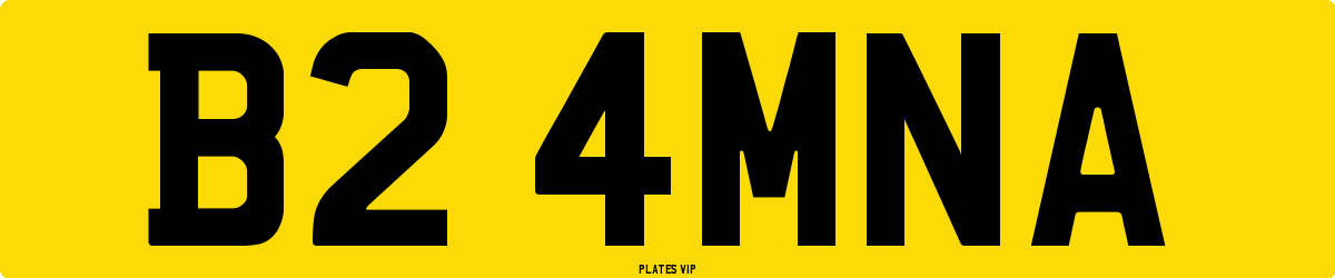 B2 4MNA Number Plate