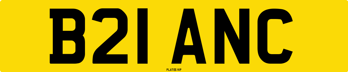 B21 ANC Number Plate