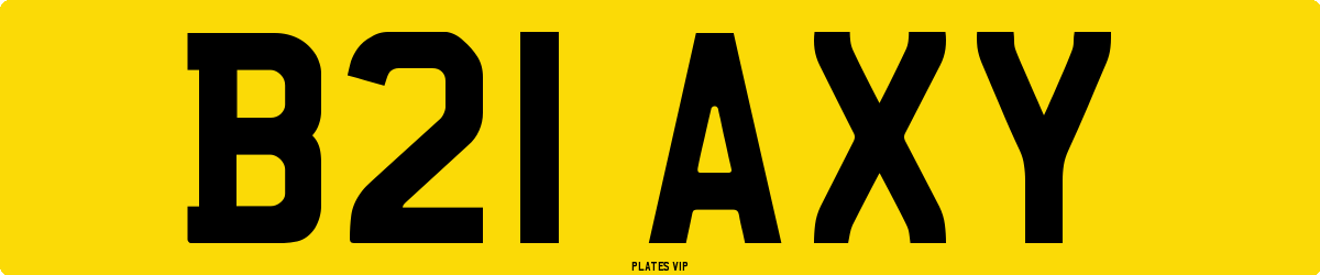 B21 AXY Number Plate