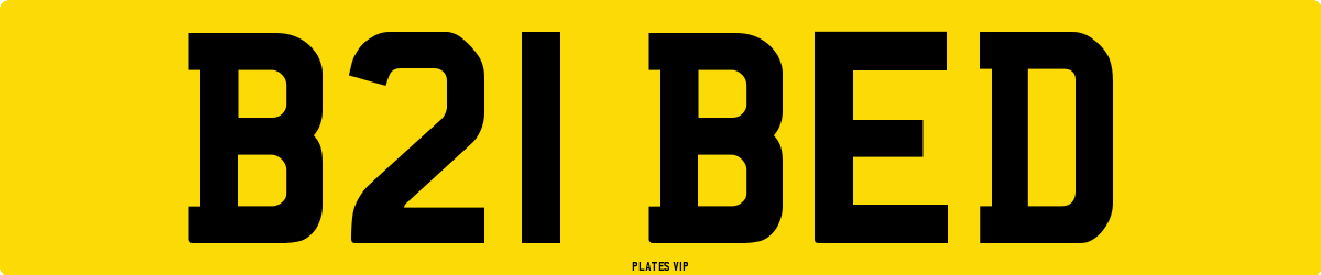 B21 BED Number Plate