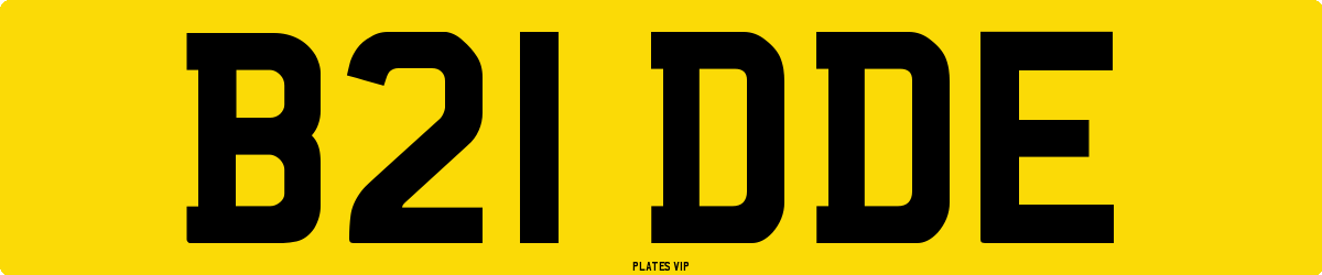 B21 DDE Number Plate