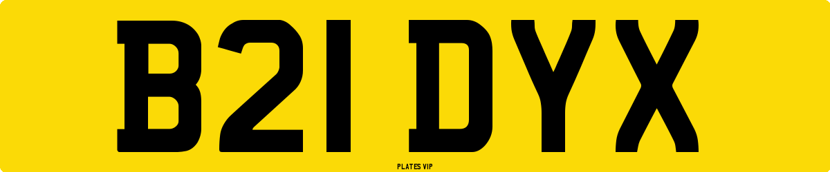B21 DYX Number Plate