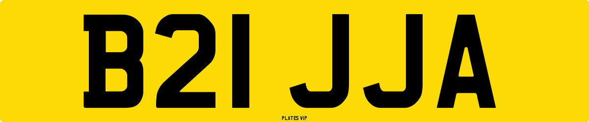 B21 JJA Number Plate