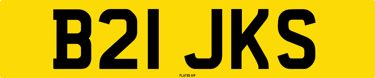 B21 JKS Number Plate