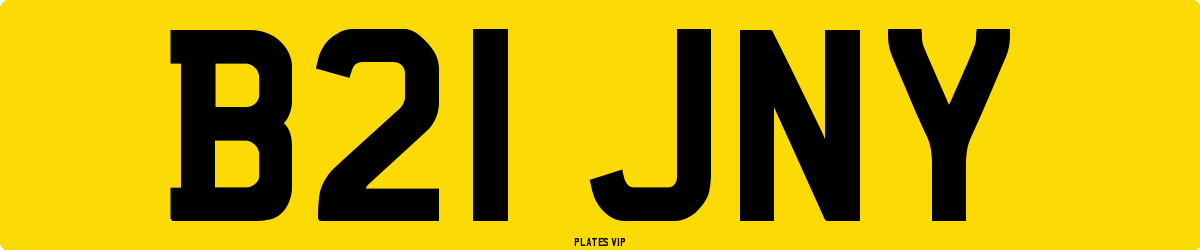 B21 JNY Number Plate