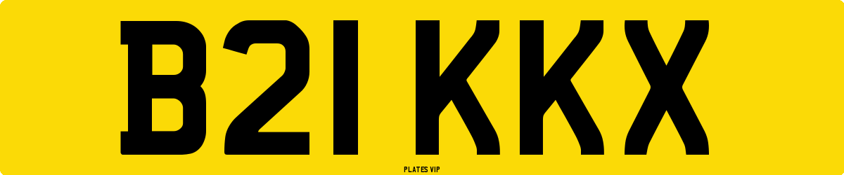 B21 KKX Number Plate