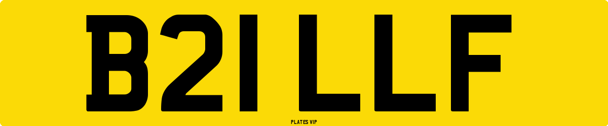 B21 LLF Number Plate