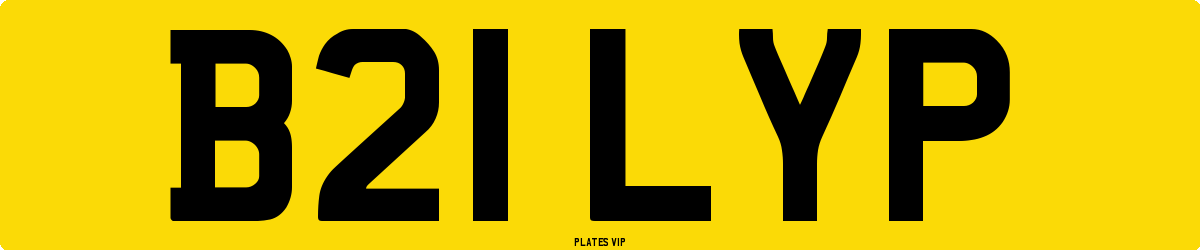 B21 LYP Number Plate