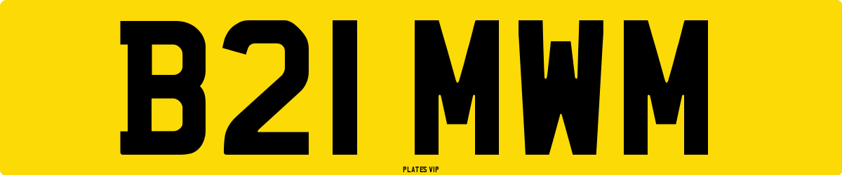 B21 MWM Number Plate