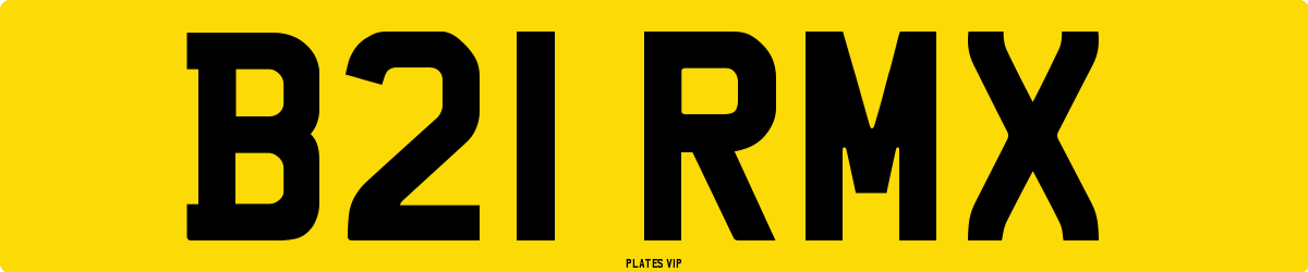 B21 RMX Number Plate