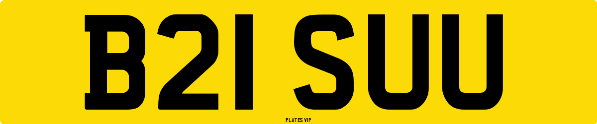 B21 SUU Number Plate
