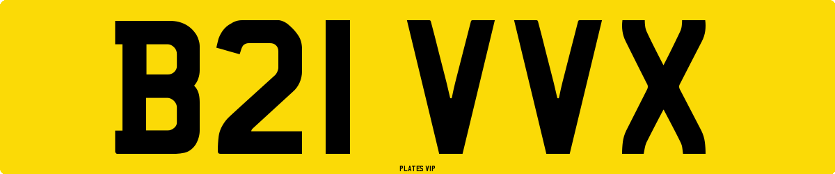 B21 VVX Number Plate