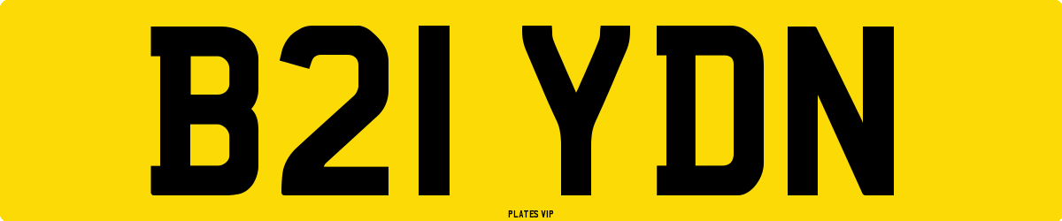 B21 YDN Number Plate