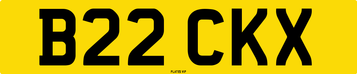 B22 CKX Number Plate
