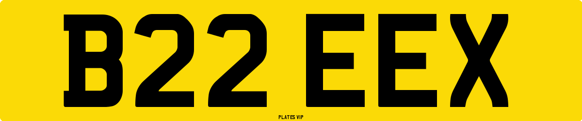 B22 EEX Number Plate