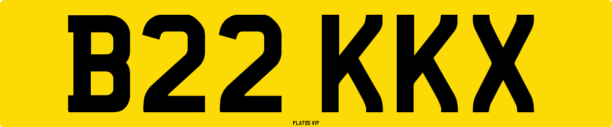B22 KKX Number Plate