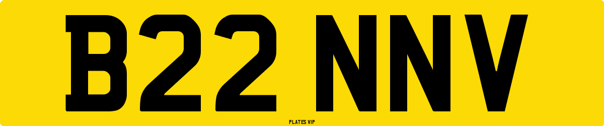 B22 NNV Number Plate