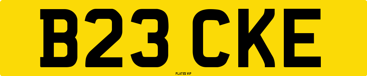 B23 CKE Number Plate