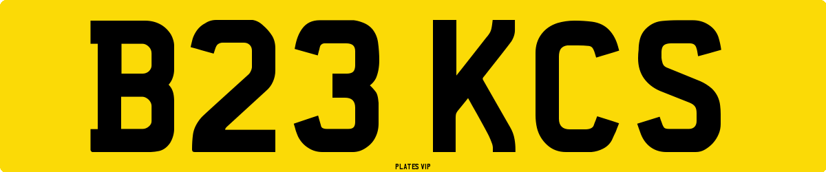 B23 KCS Number Plate
