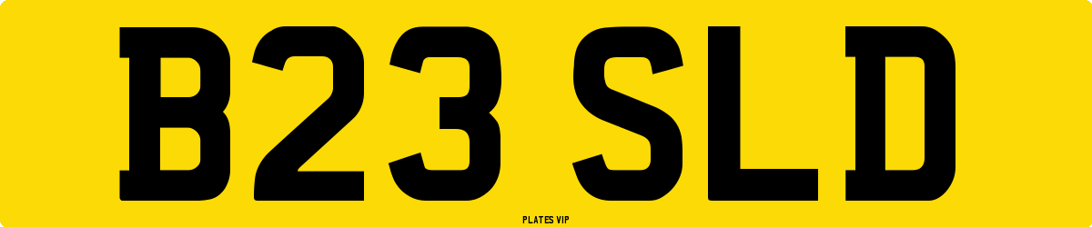 B23 SLD Number Plate