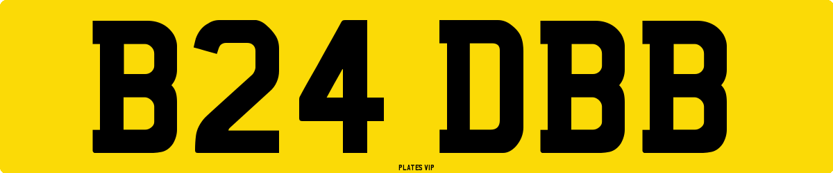 B24 DBB Number Plate