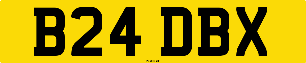 B24 DBX Number Plate