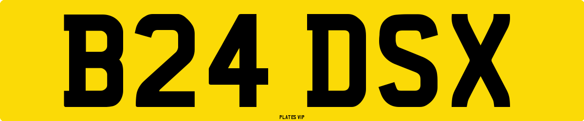 B24 DSX Number Plate